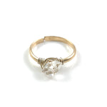 Herkimer Diamond Solitaire Ring