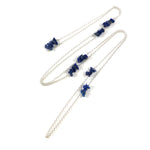 Seven Channel Island Long Necklace - Lapis Lazuli