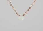 Simple Stone Necklace - White Moonstone