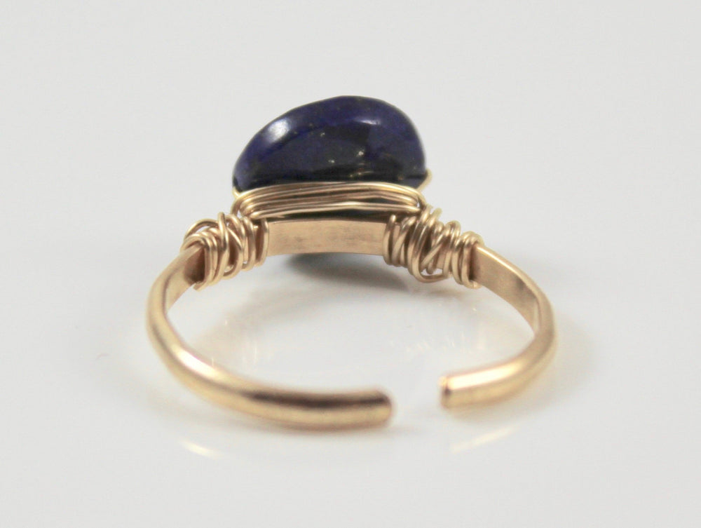 Adjustable Stone Ring - Lapis Lazuli