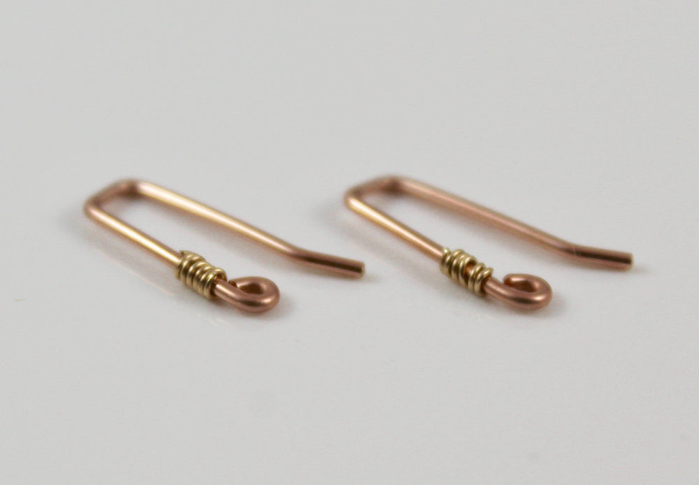 Rose Gold Simple Earring Crawlers with 14k Gold Fill Accent