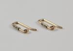 14k Gold Fill Simple Earring Crawlers with Sterling Silver Accent