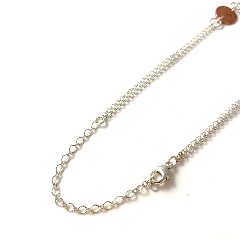 Copper Five Disc with Dangles Necklace