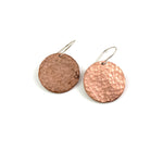 Single XLarge Copper Disc Earrings
