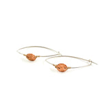 Latched Almond Earrings with Copper Disc