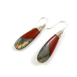 Red River Jasper and Labradorite Fused Stone Earrings