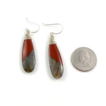 Red River Jasper and Labradorite Fused Stone Earrings