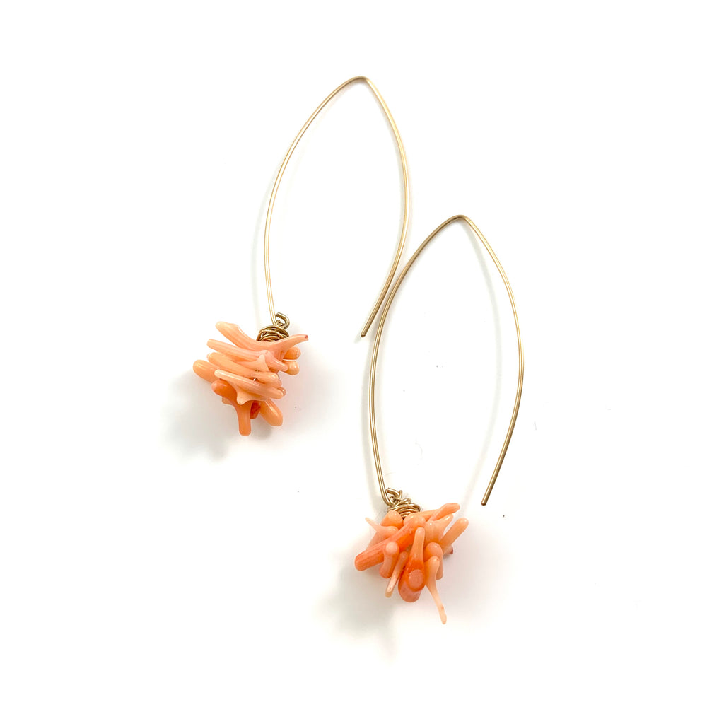 Long Coral Earrings