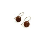 Single Mini Copper Disc Earrings