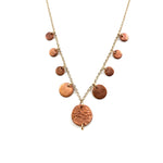 Copper Dangle Disc Necklace