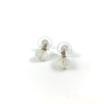 Sterling Silver White Moonstone Stud Earrings