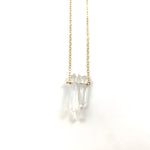 Three Crystal Points Simple Necklace