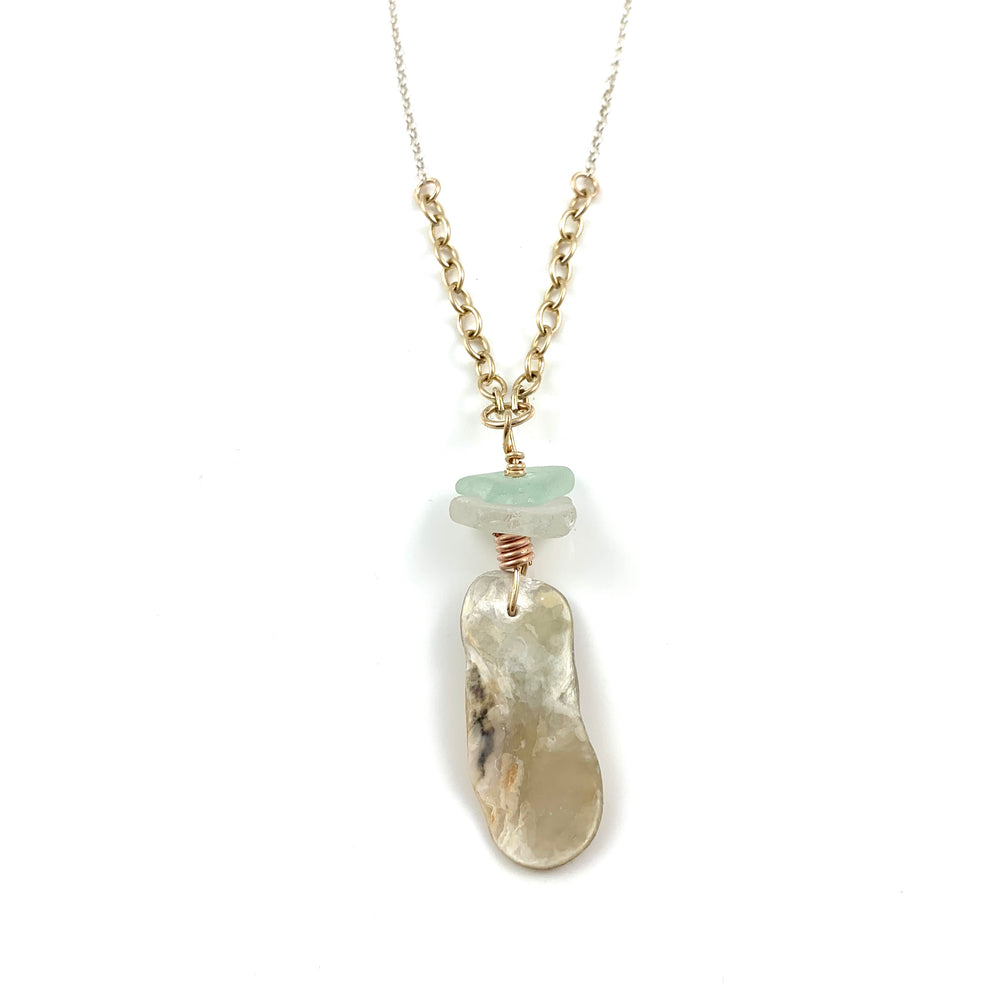 Long Beach Treasure Necklace - Mother of Pearl