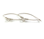 Latched Almond Earrings with Herkimer Diamonds