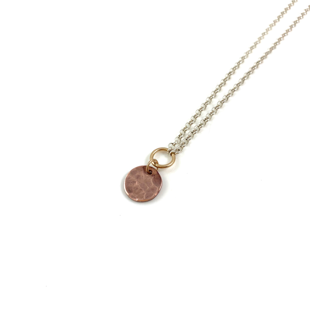 Copper Disc Reversible Necklace