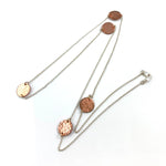 Copper Five Disc Long Necklace