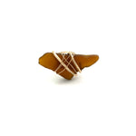 Copy of 14k Gold Fill Brown Beach Glass Ring Size 7